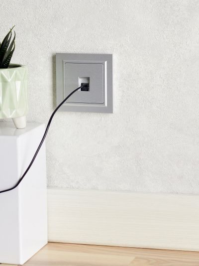 BRITE Розетка компьютерная RJ45 кат.5E РК10-БрА алюминий IEK