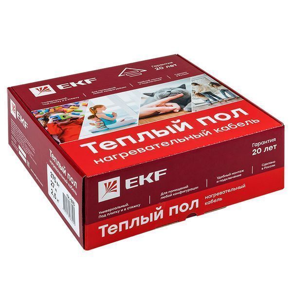 Теплый пол (нагревательный кабель) 150Вт 10 м 1.0 м2 EKF