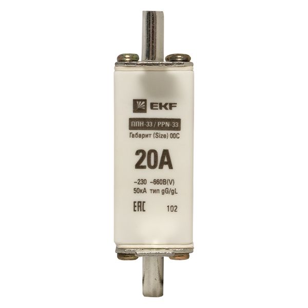 Плавкая вставка ППН-33 100/ 20А габарит 00С EKF
