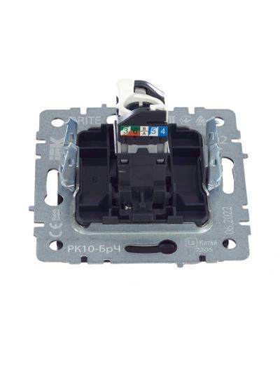 BRITE Розетка компьютерная RJ45 кат.5E РК10-БрЧ черный IEK