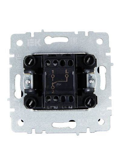 BRITE Выключатель 1-клавишный проходной 10А ВС10-1-6-БрЧ черный IEK