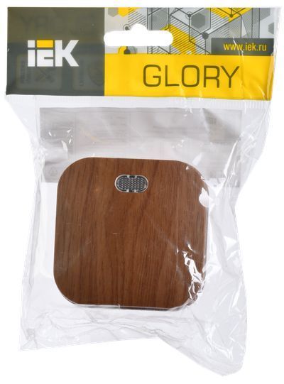 GLORY Выключатель 1-клавишный для открытой установки с индикацией ВС20-1-1-ХД дуб IEK