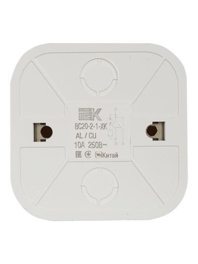 GLORY Выключатель 2-клавишный для открытой установки с индикацией 10А ВС20-2-1-ХК кремовый IEK