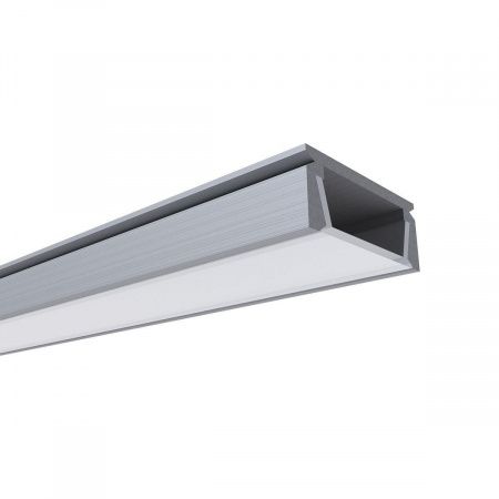 Профиль накладной с рассеивателем серебро 2м. OGM GM-08-01