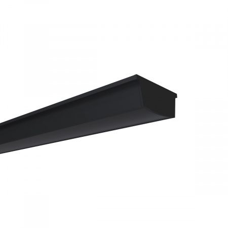 Профиль гибкий накладной с рассеивателем черный 2м. Apeyron 08-35