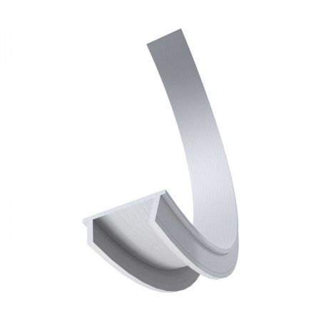 Профиль гибкий накладной с рассеивателем серебро 2м. OGM GM-08-35