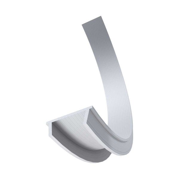 Профиль гибкий накладной с рассеивателем серебро 2м. OGM GM-08-35