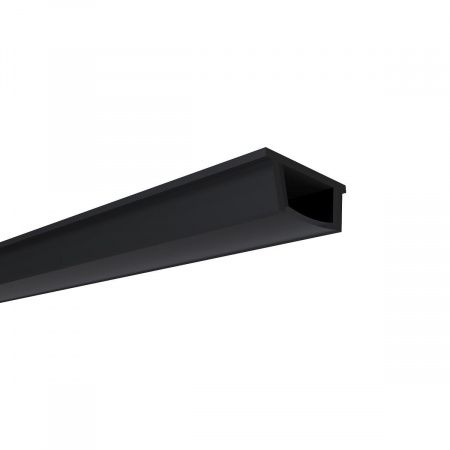 Профиль гибкий накладной с рассеивателем черный 2м. Apeyron 08-35