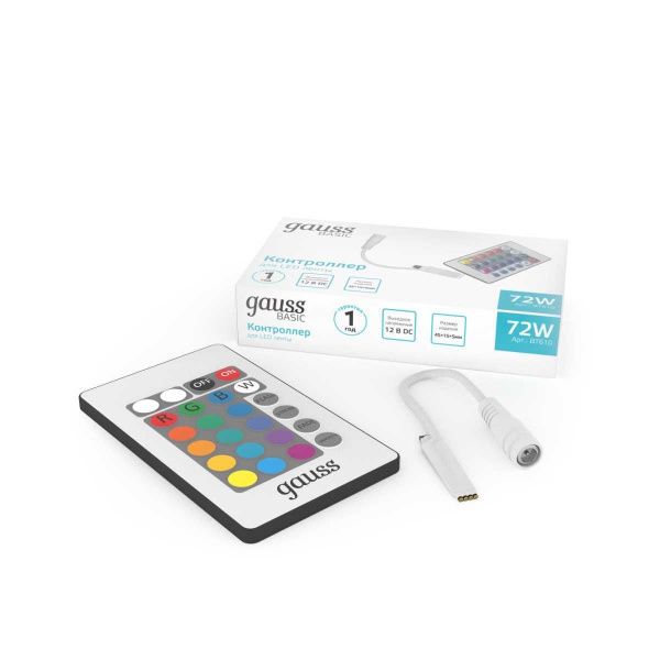 Контроллер RGB для светодиодной ленты Gauss Basic LED 12V 72W BT610