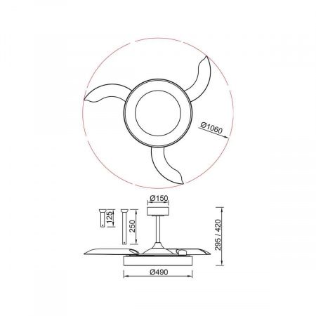 Люстра-вентилятор Mantra NISEKO FAN M 9063