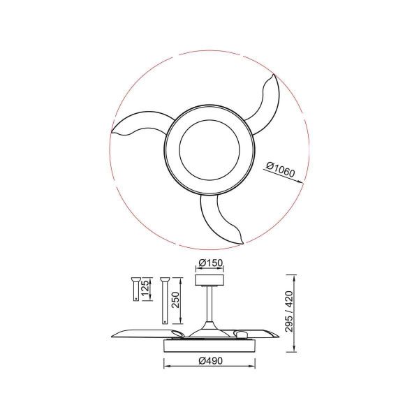 Люстра-вентилятор Mantra NISEKO FAN M 9063