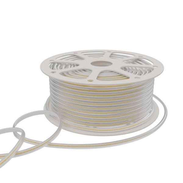 Светодиодная влагозащищенная лента Apeyron 11W/m 288LED/m COB теплый белый 50M 17-54