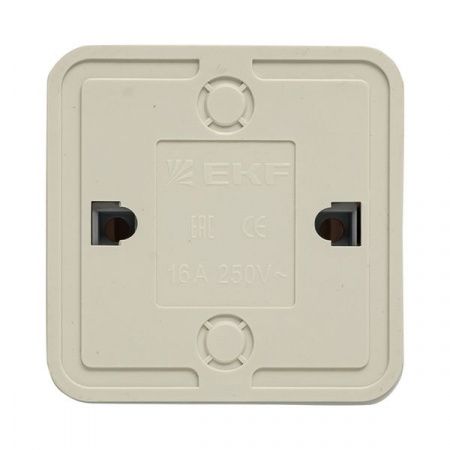 Рим Выключатель 1-клавишный 10А белый EKF