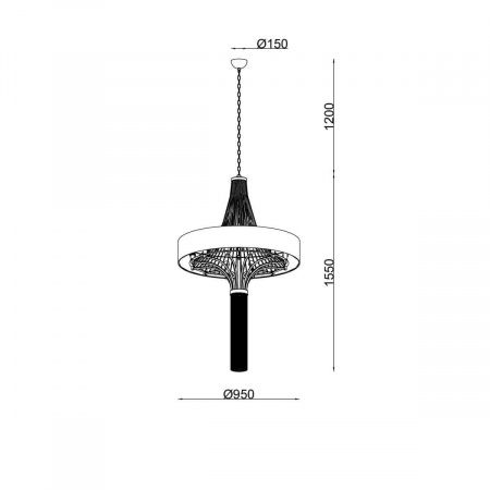 Подвесная люстра Lucia Tucci Cosmopolitan 2970.12 Black