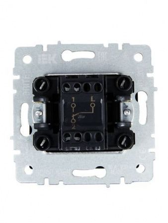 BRITE Выключатель 1-клавишный проходной 10А ВС10-1-6-БрЧ черный IEK