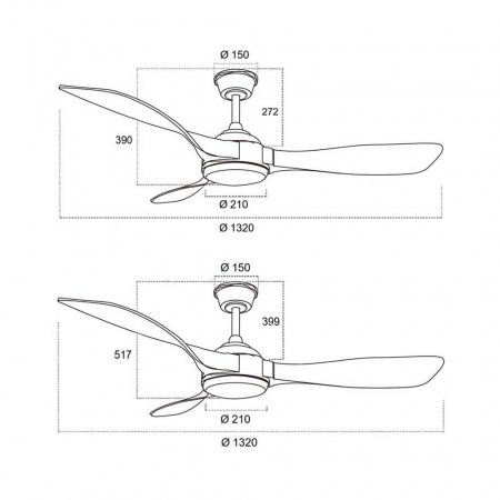 Люстра-вентилятор Sonex Viva LED Storm SN24 7701/24L