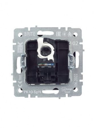 BRITE Розетка компьютерная RJ45 кат.5E РК10-БрЧ черный IEK